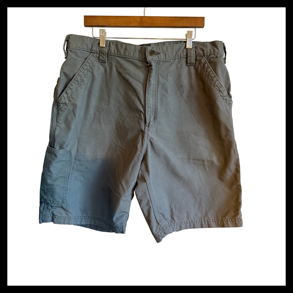 Carhartt Mens Size 40 Gray Canvas Carpenter Work Utility Shorts